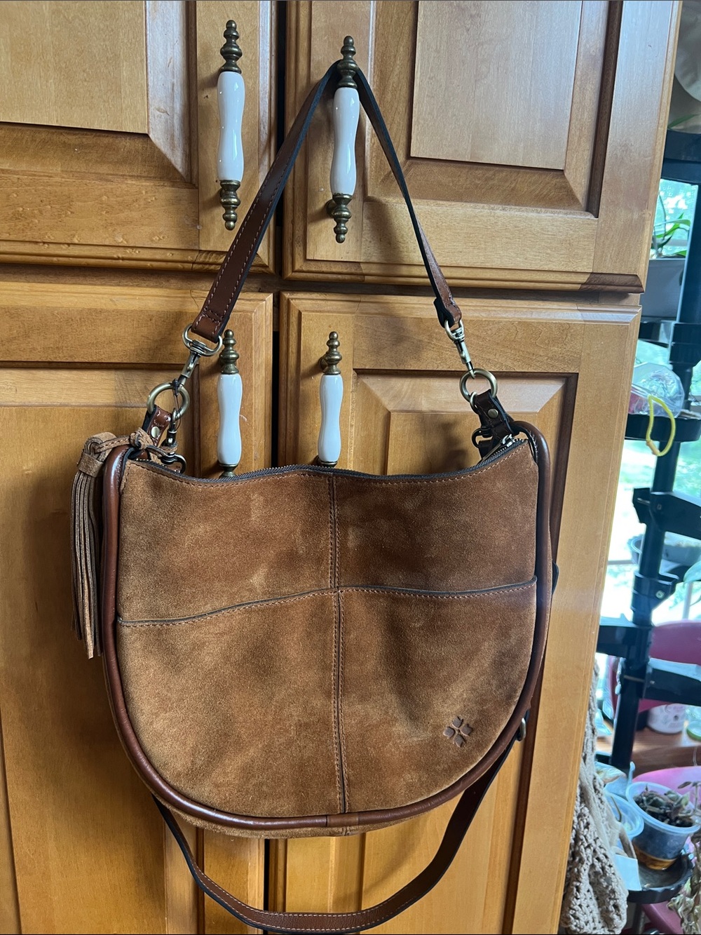 Patricia Nash Suede Leather Chiavari Cognac Tassel Bag see description - Picture 14 of 14